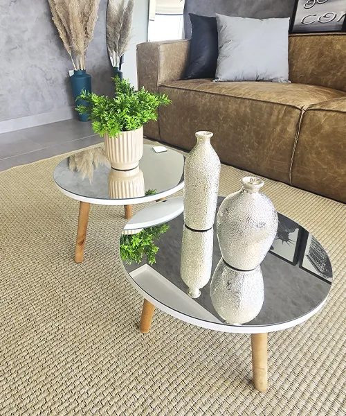 Conjunto Mesa de Centro de sala Espelhada FIT Mirror