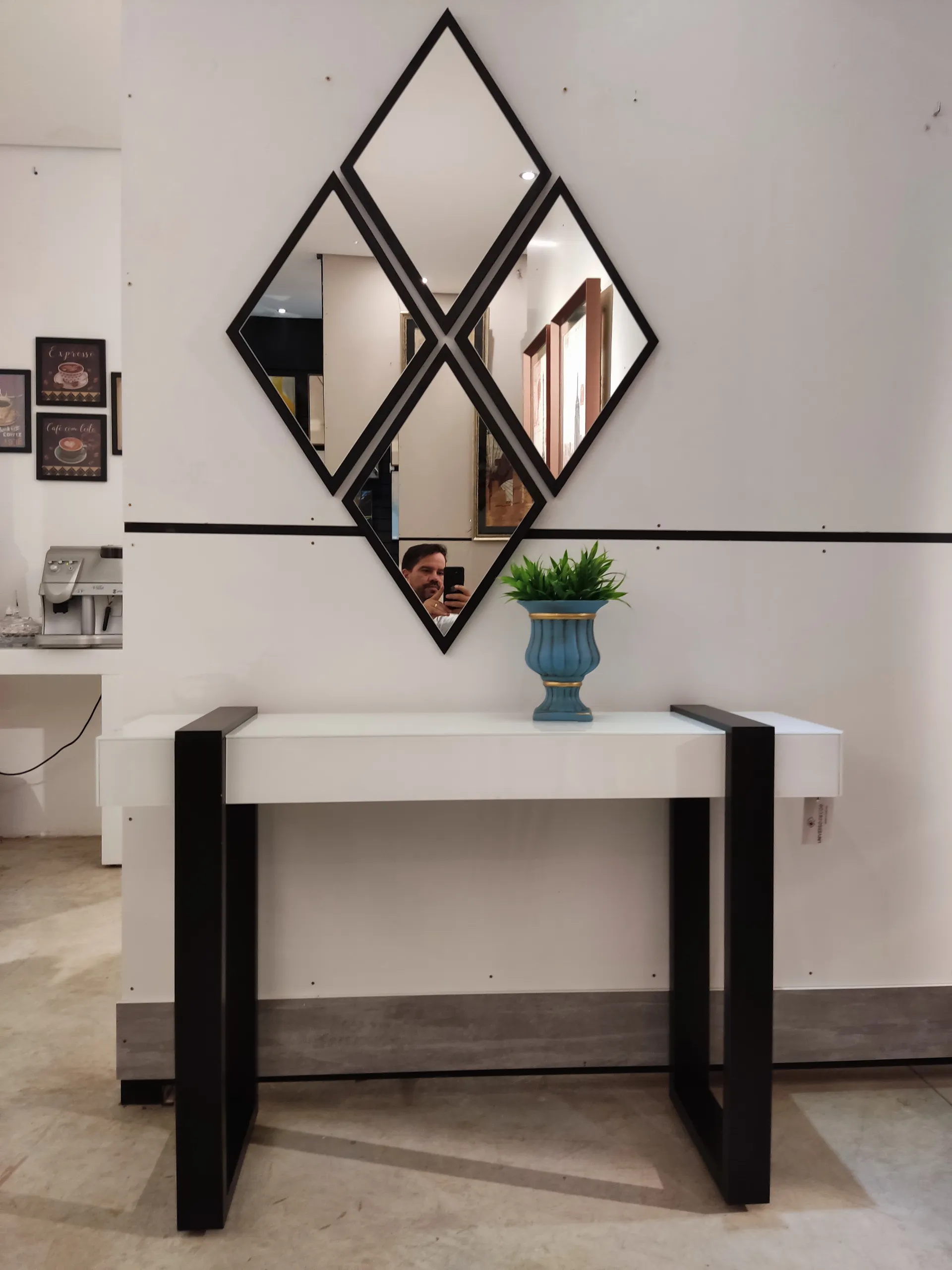 Conjunto de Espelhos Decorativos Losango Diamond