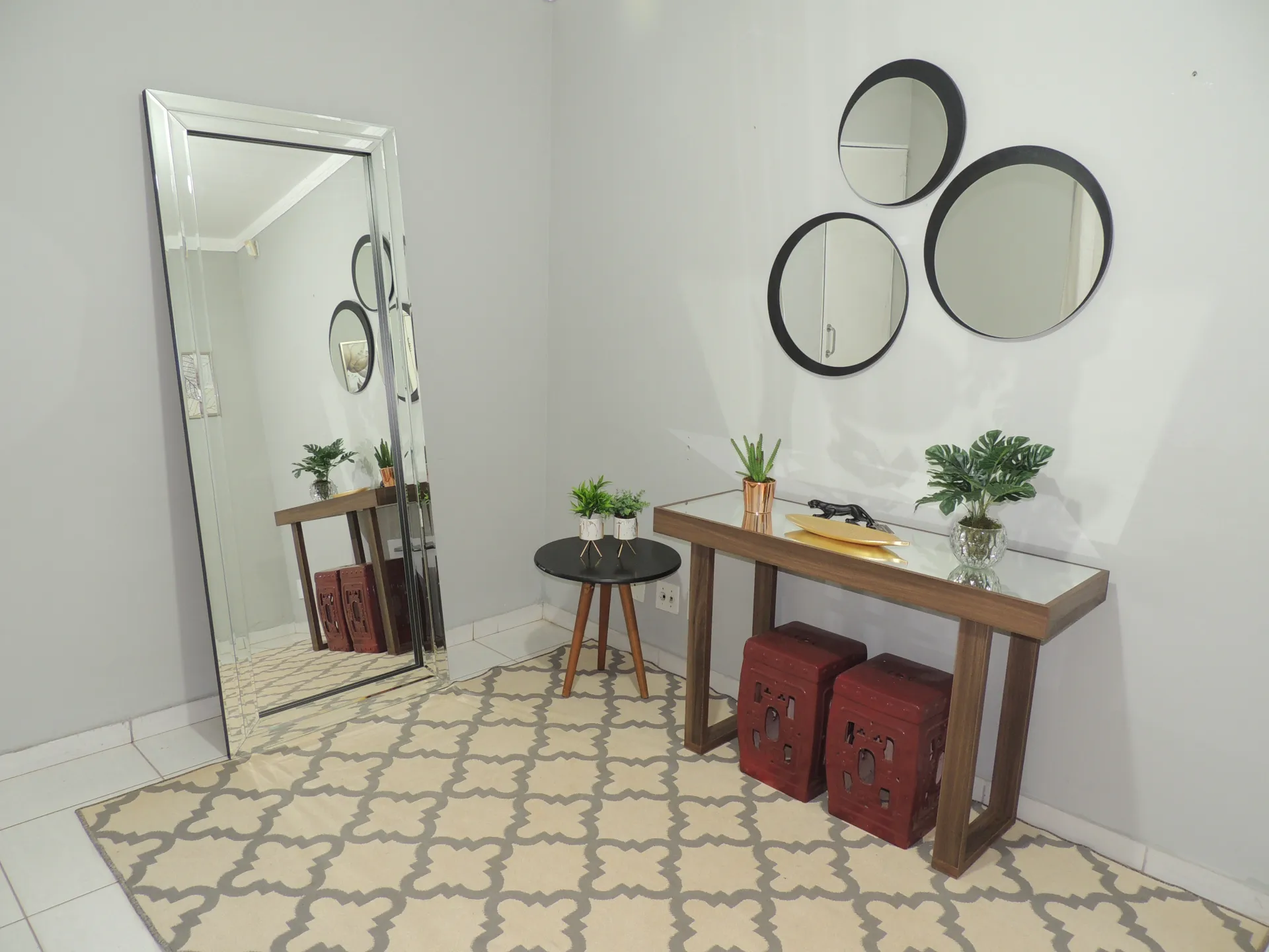 Conjunto de Espelhos Decorativos Redondos Eyes