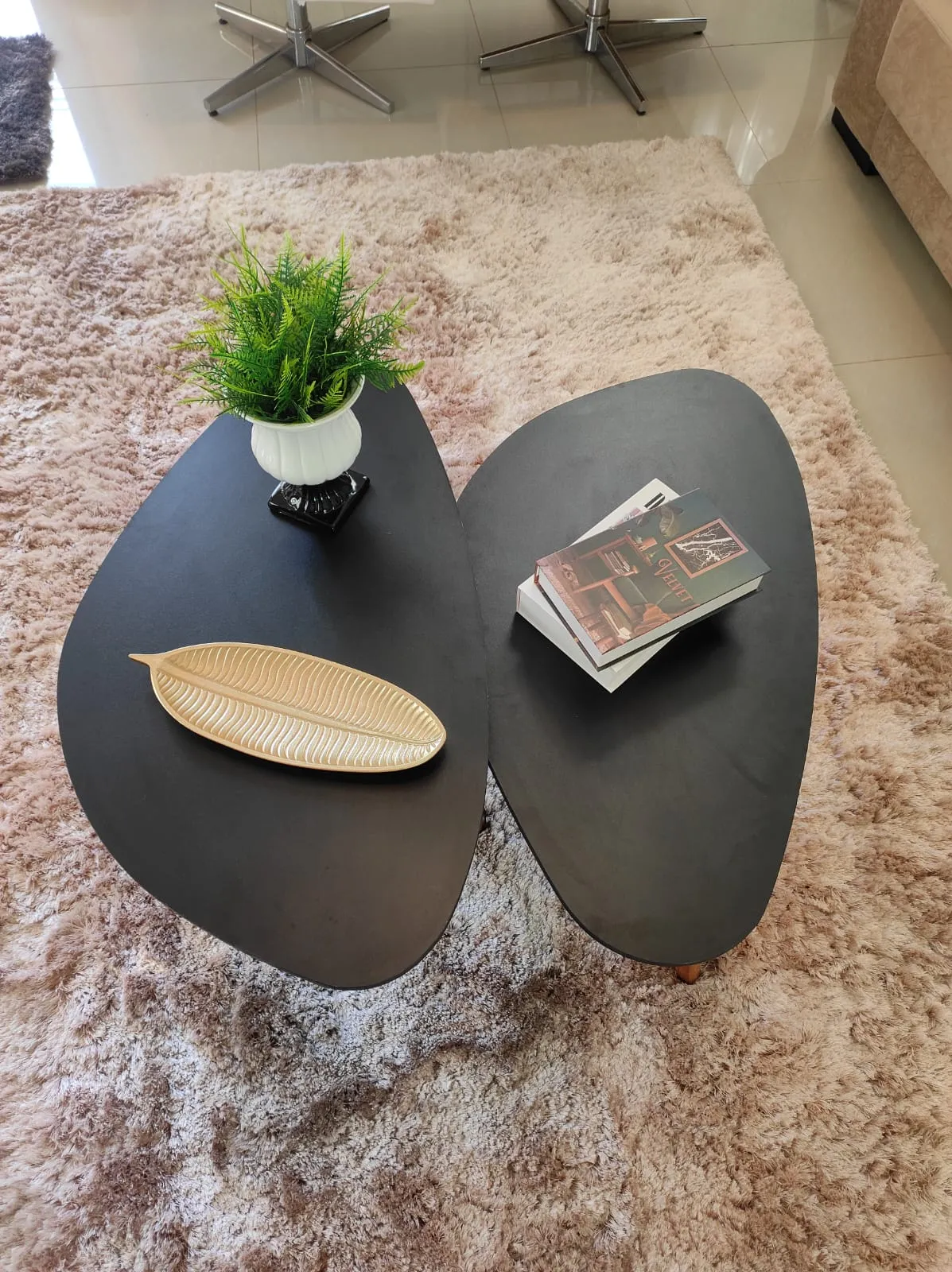 Conjunto de Mesa de Centro Orgânica Paris