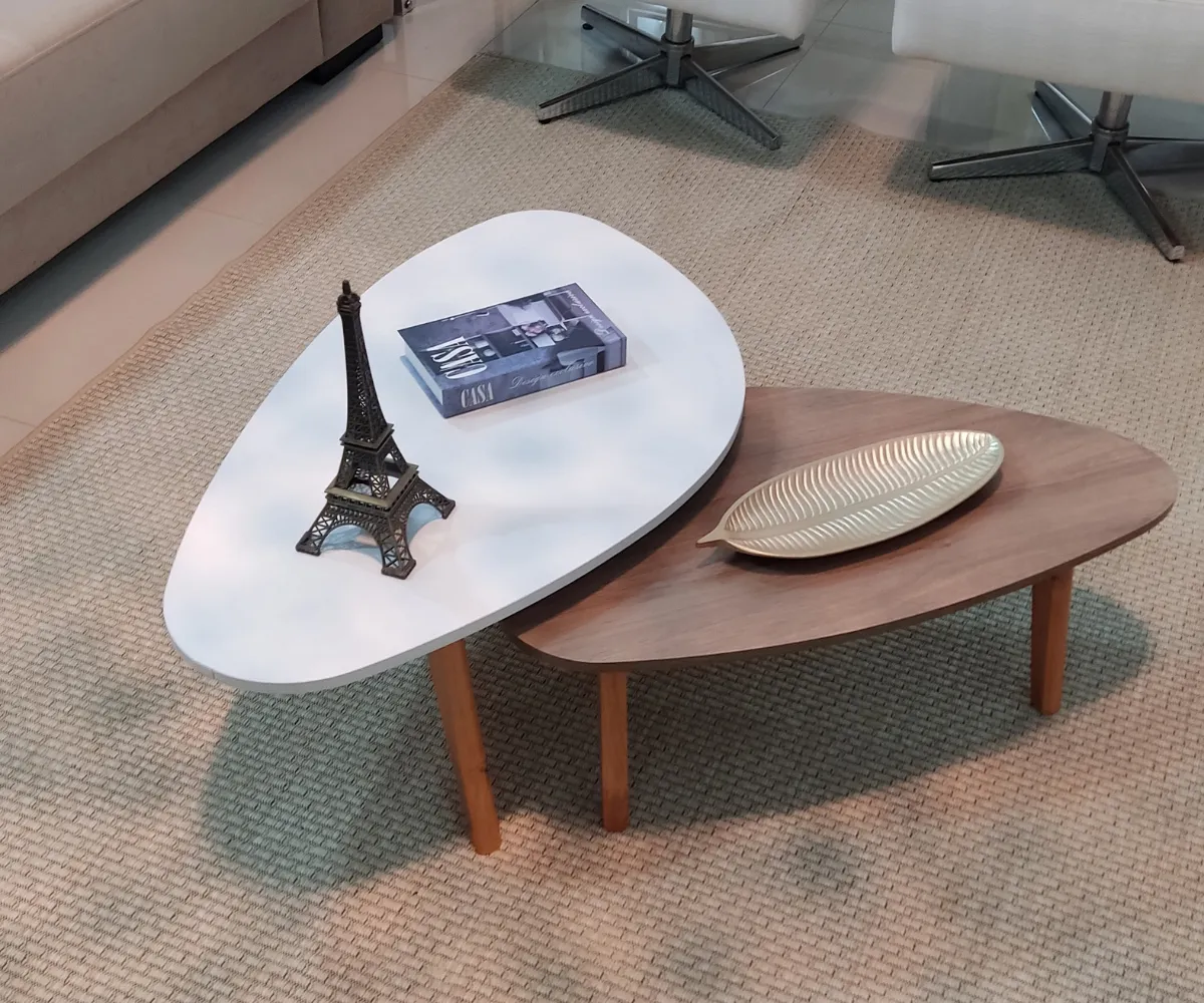 Conjunto de Mesa de Centro Orgânica Paris