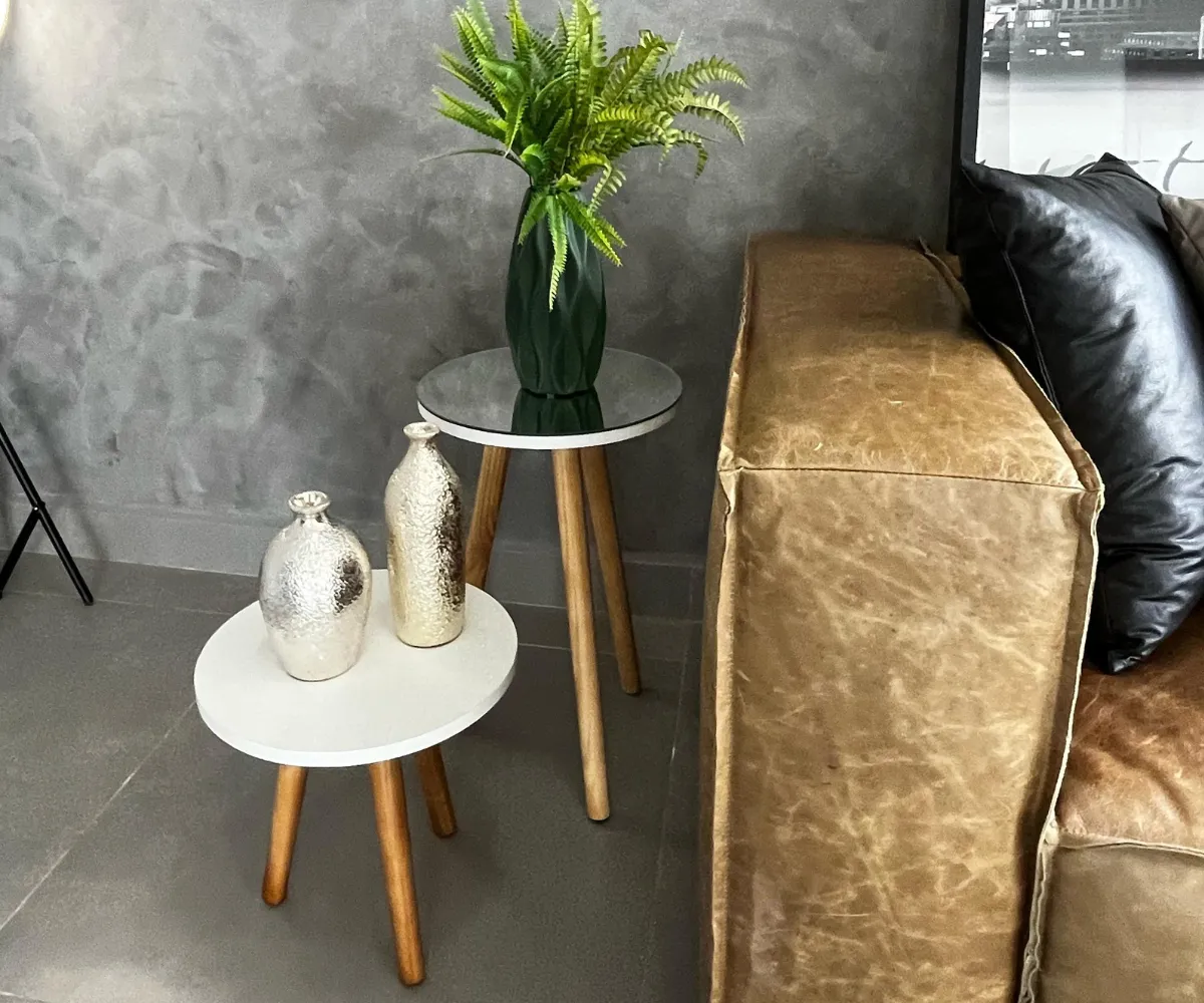 Conjunto Mesa de Canto Eiffel Mirror
