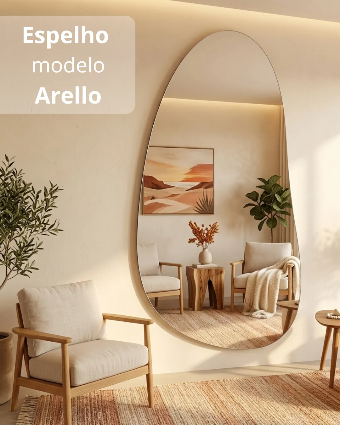 Espelho Decorativo Orgânico Arello