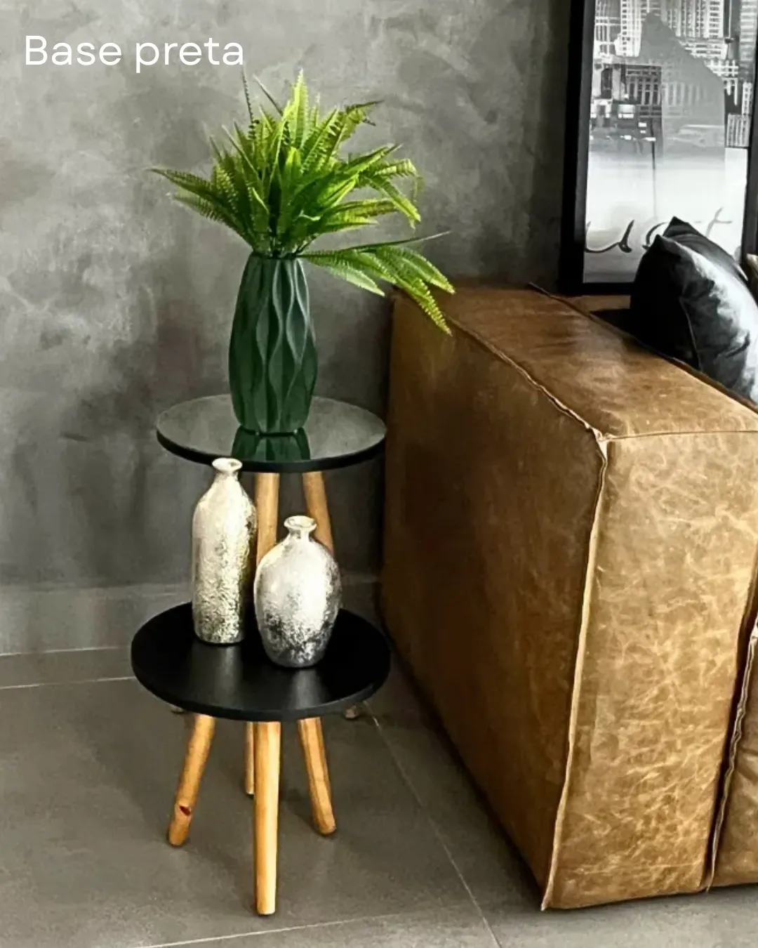 Conjunto Mesa de Canto Eiffel Mirror